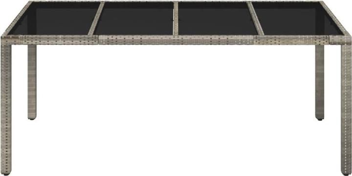 Produktbild vidaXL Gartentisch mit Glasplatte (190 x 90 x 75 cm)