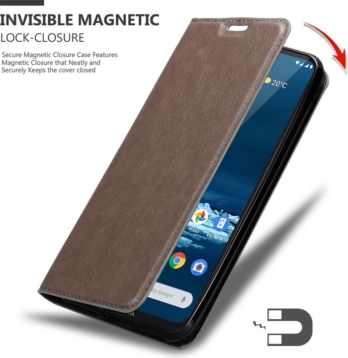 Actual product image Cadorabo Book Invisible Magnet Cover (Nokia 5.3)