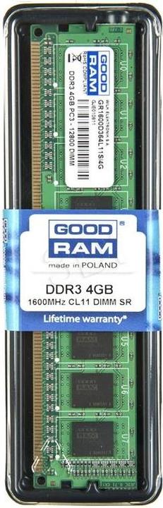 Produktbild Goodram GR1600D364L11S (1 x 4GB, 1600 MHz, DDR3-RAM, DIMM)