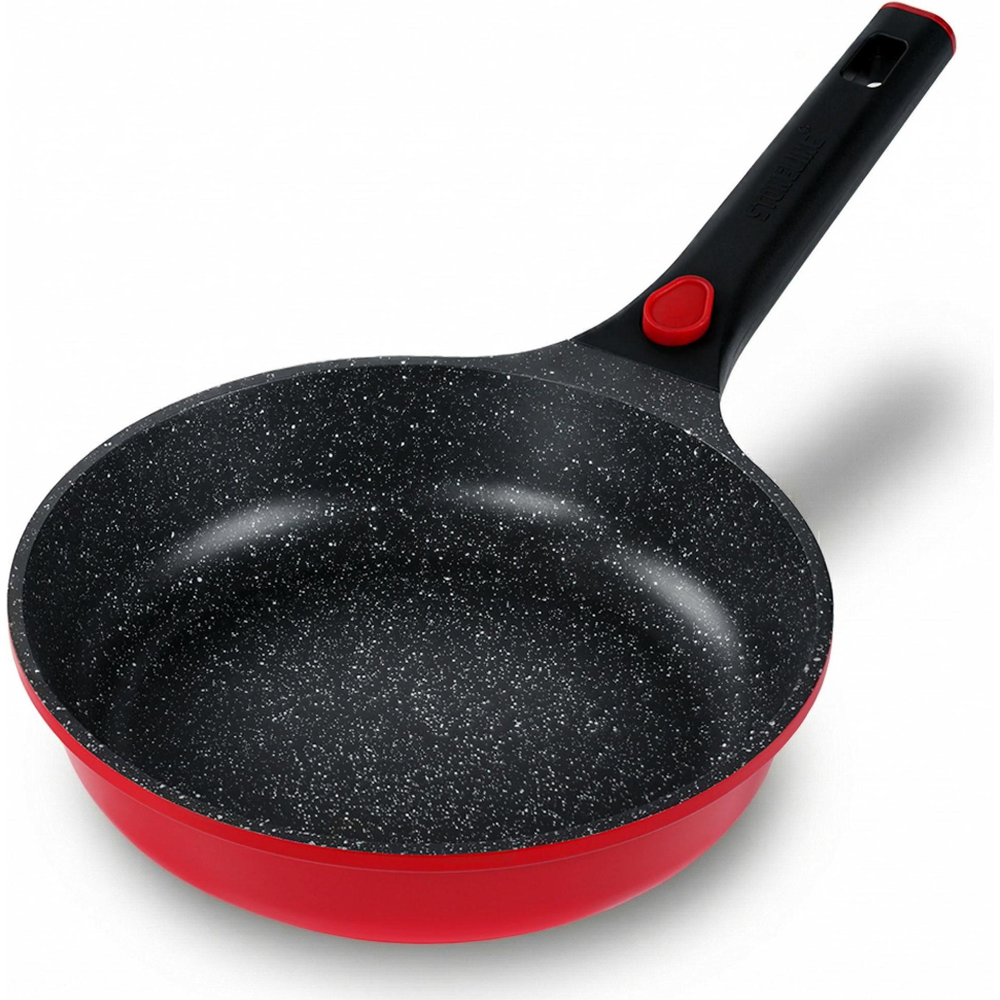 Stoneline Rot Imagination Plus Bratpfanne 24 Cm, Abnehmbarer Griff, Induktion, Pfanne + Kochtopf,