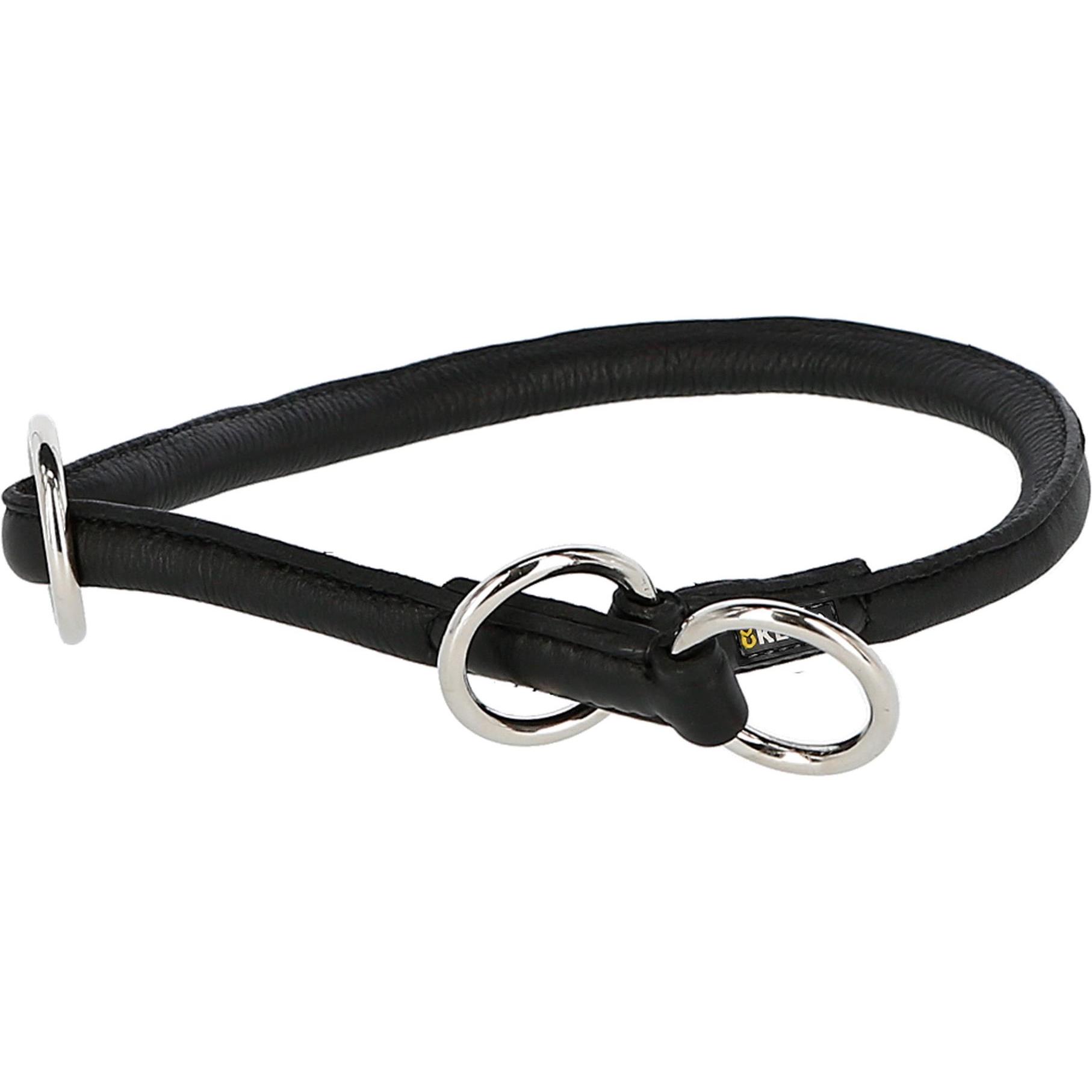 Kerbl Rundleder- Roma mit Stopper 60cm, 8mm,schwarz (60, Hund, Hundesport), Halsband + Leine