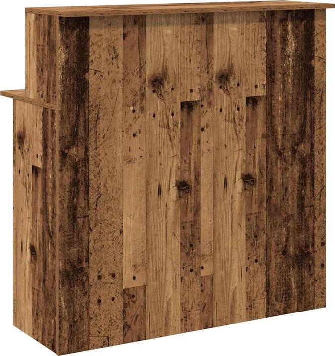 Actual product image vidaXL Reception counter in reclaimed wood look 100x50x103.5 cm wood-based material