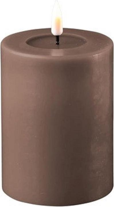 Deluxe Homeart Bougie ronde LED - Moka 7,5 x 10 cm (1 x)
