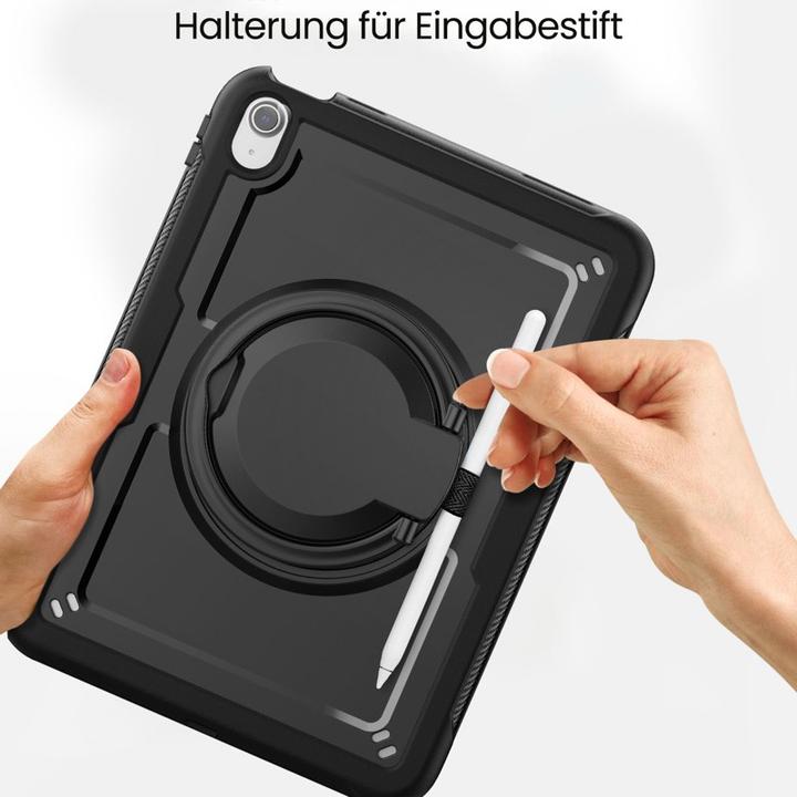 Actual product image RPD iPad Air 11” (2024/2025) - HEX-G FE Rugged Case mit Griff, Kickstand & Pencil Holder, schwarz (iPad Air 11 2025)