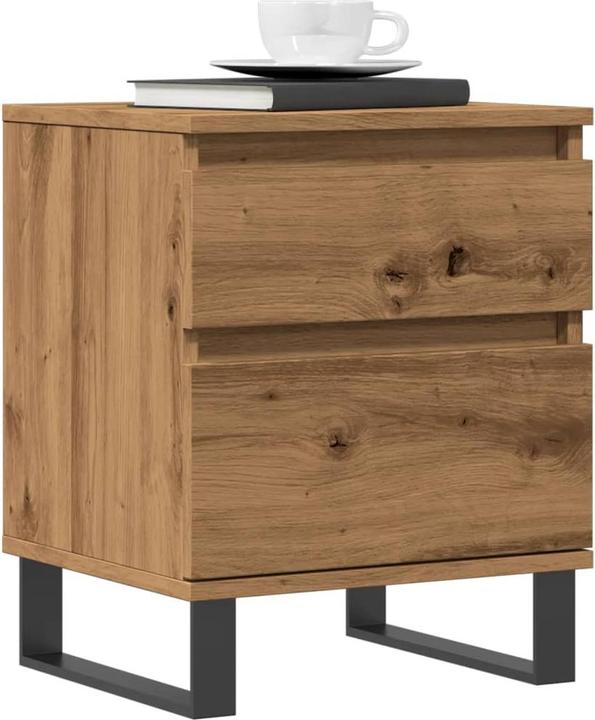 VidaXL Nachttisch Stauraum Nachtschrank Nachtkommode Nachtkonsole Artisan-Eiche (40 x 35 x 50 cm)
