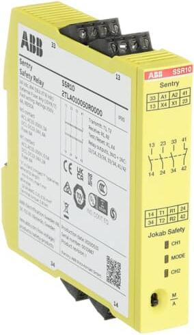 Actual product image ABB Sikkerhedsrelae med 3NO + 1NC relaeudgange SSR10 24VDC