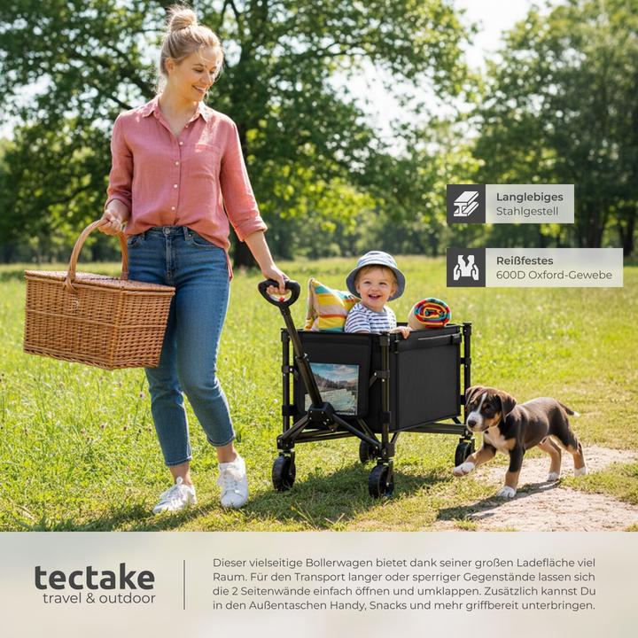 Immagine prodotto tectake ca.rello pieghevole SmartRider, ruote profilate, maniglia telescopica