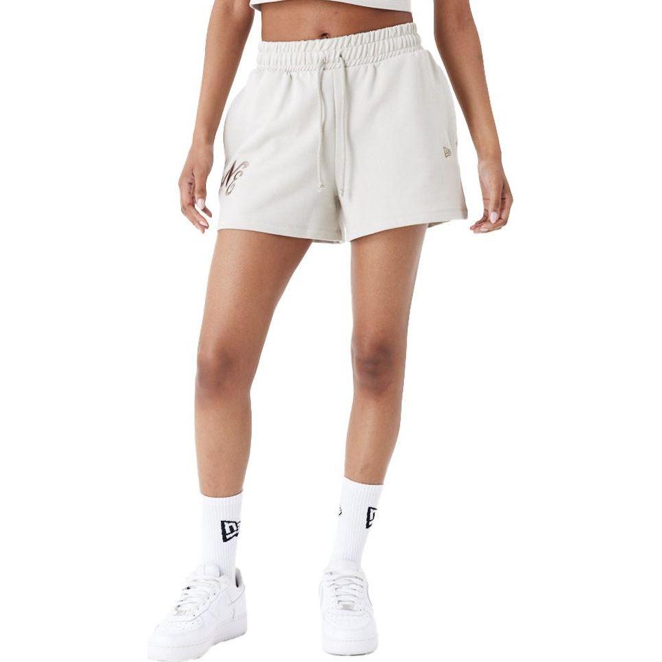 Thumbnail - New Era, Damen, Shorts, Ladies Sweat Shorts stone beige - S, Beige, (S)