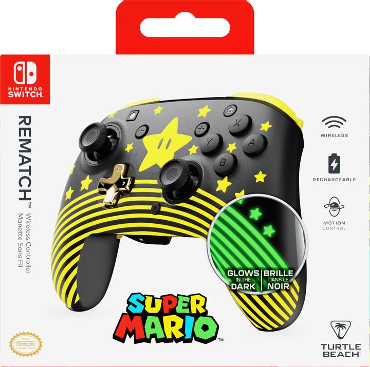 Produktbild Turtle Beach Rematch Wireless Controller - Super Mario Star (Switch 2, Switch OLED, Switch Lite, Switch)