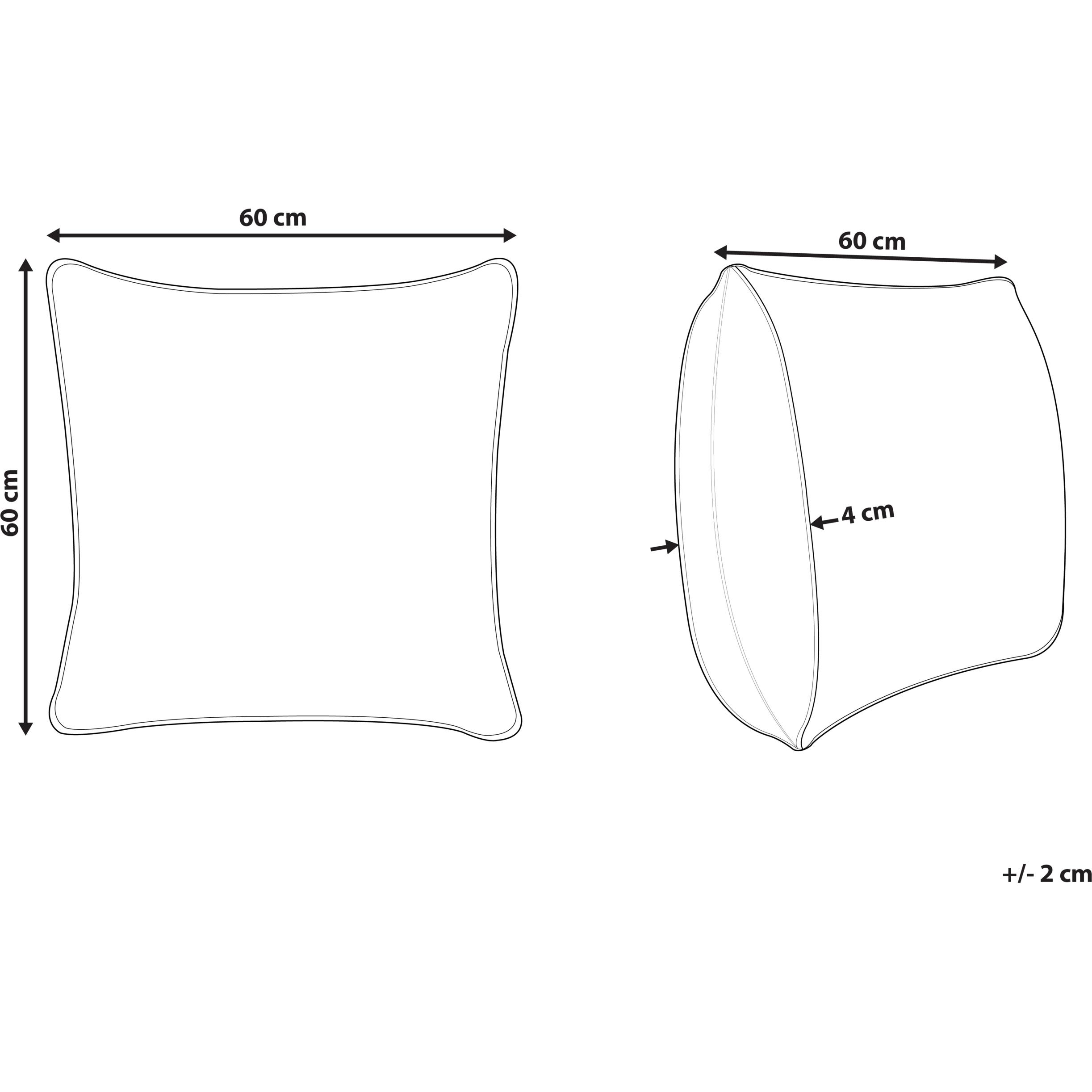 Thumbnail - Beliani, Dekokissen, Wattle (60 x 60 cm)