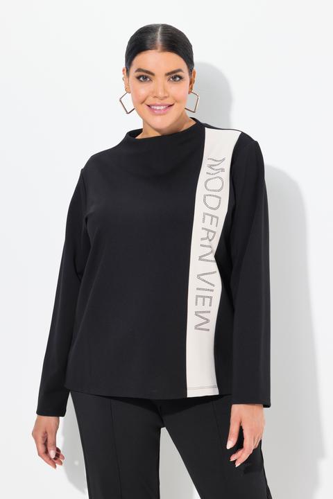 Produktbild Ulla Popken Sweatshirt, Zierstreifen, Stehkragen, Langarm (46, 48)