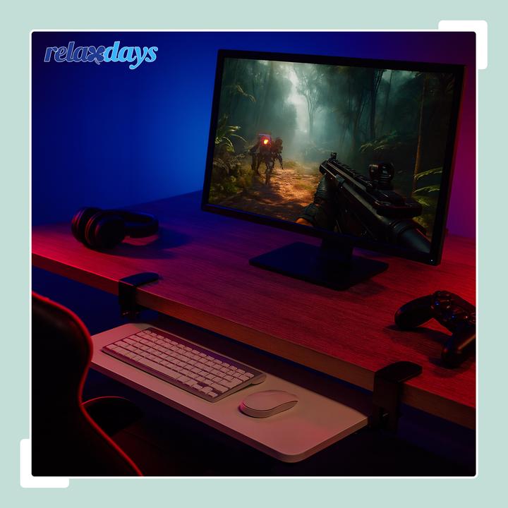Produktbild Relaxdays Ausziehbare Tastaturablage zum Klemmen