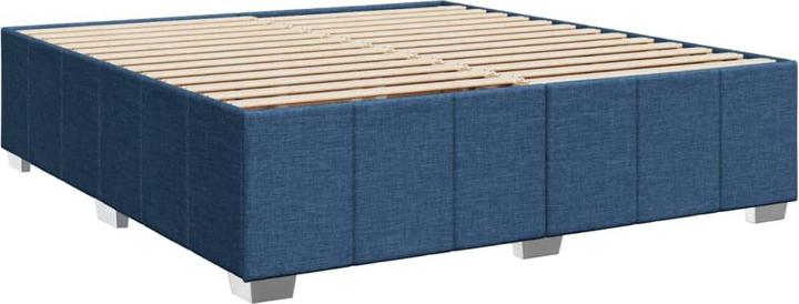 Actual product image vidaXL Boxspringbett Polsterbett Bett Doppelbett Matratze Blau 180x200cm Stoff (180 x 200 cm)