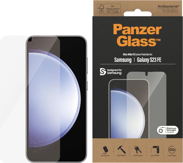 Actual product image PanzerGlass Ultra-Wide Fit (1 Piece, Samsung Galaxy S23 FE)