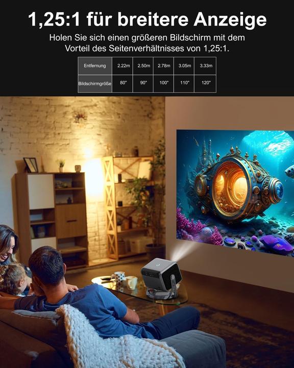 Actual product image Ultimea Nova C40 Beamer with Dolby Audio, 4K Support, Android TV 11.0, 600 ANSI Lumen, Bluetooth (Full HD, 600 lm, 1.25:1)