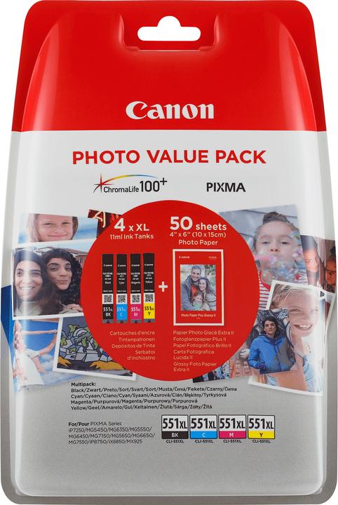 Produktbild Canon CLI-551 (C, M, Y, BK)