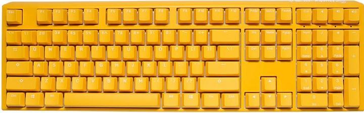Actual product image Ducky One 3 Yellow Gaming Keyboard, RGB LED - MX-Speed-Silver (US) (US, Cable)
