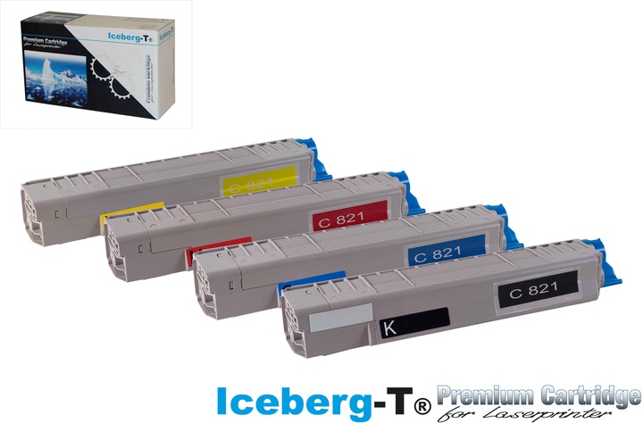 Immagine prodotto Iceberg-T Toner SET OKI C801 / C821 Set con tutti e quattro i colori (M, FC, C, Y)