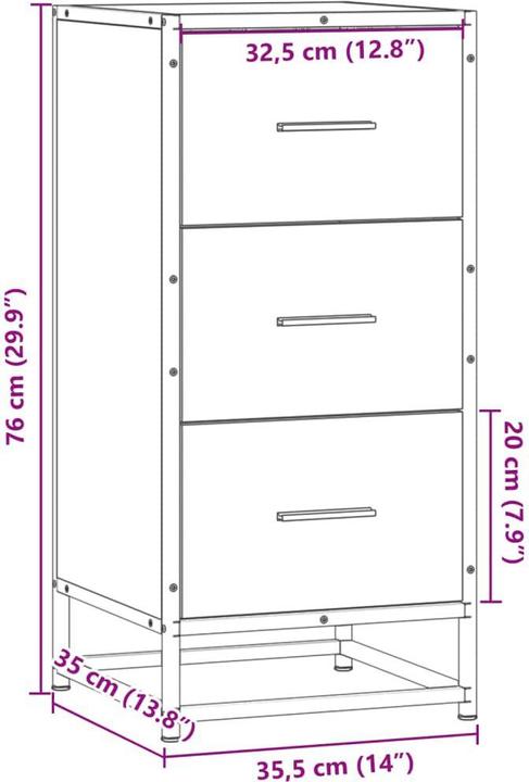 Immagine prodotto VidaXL Credenza (35,5 x 35 x 76 cm)