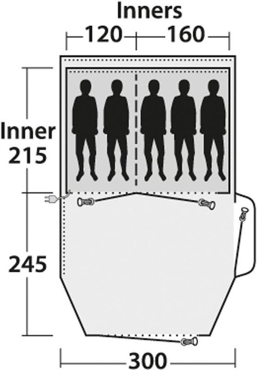 Produktbild Outwell Dayton 5 (Tunnelzelt, 16.60 kg, 5 Personen)