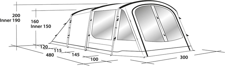 Produktbild Outwell Dayton 5 (Tunnelzelt, 16.60 kg, 5 Personen)