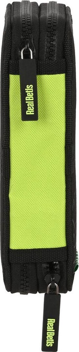 Produktbild Real Betis Balompié Doppel-Federtasche Schwarz Neongrün 12.5 x 19.5 x 4 cm (28 Stücke)