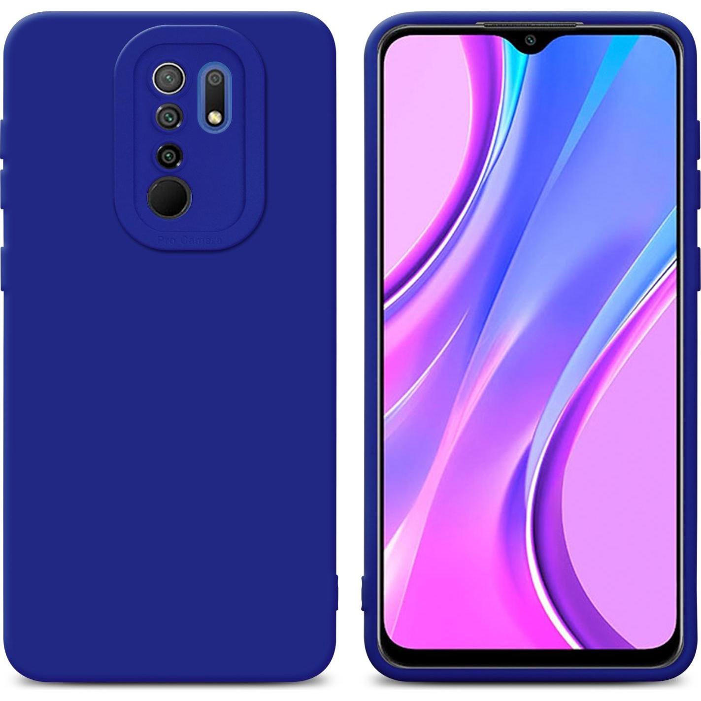 Cadorabo Hülle für Xiaomi RedMi 9 im TPU Fluid LM162 Style (Xiaomi Redmi 9), Smartphone Hülle, Blau