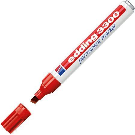 Produktbild Edding Permanent Marker 3300, mit Keilspitze (Rot, 5 mm, 10 x)