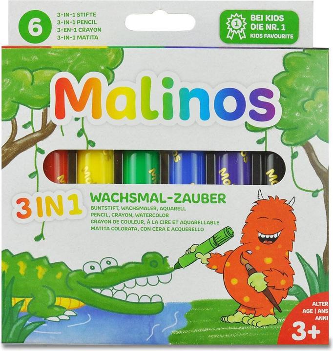 Malinos Wachsmalstifte (Mehrfarbig, 6 x)