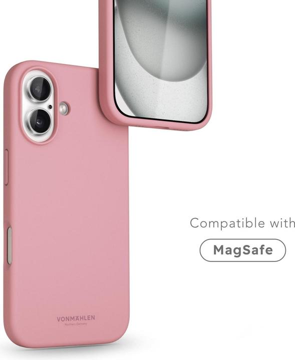 Actual product image Vonmählen Soft Silicone Case for iPhone 16 Cherry Blossom (Apple iPhone 16)
