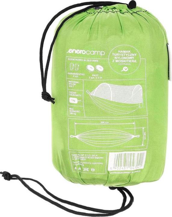 Produktbild Enero Camp Touristische Hängematte 2 Personen 300x140cm Mit Abnehmbarem Moskitonetz Cool