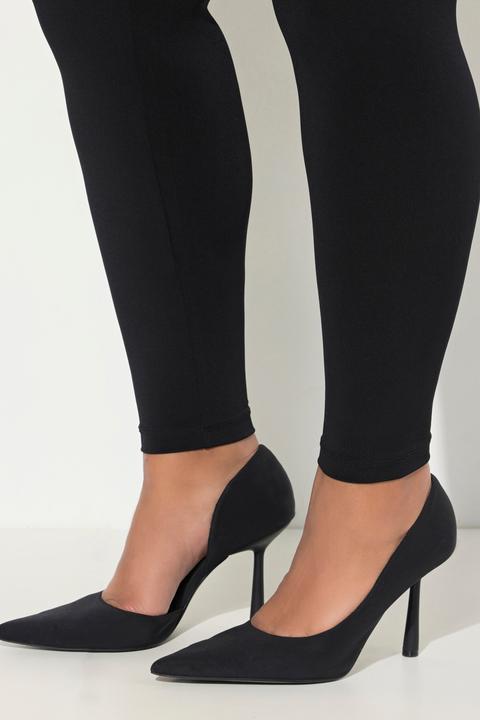 Immagine prodotto Ulla Popken Leggings a vita alta con taglio della gamba aderente e cintura elastica (54, 56)