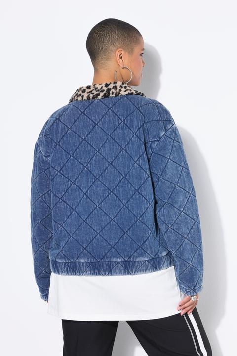 Actual product image Studio Untold Quilted Leopard Print Collared Jacket (58)