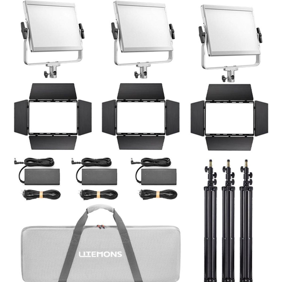 Godox Litemons LP400Bi Bi color LED Light Panel 3 light kit ...