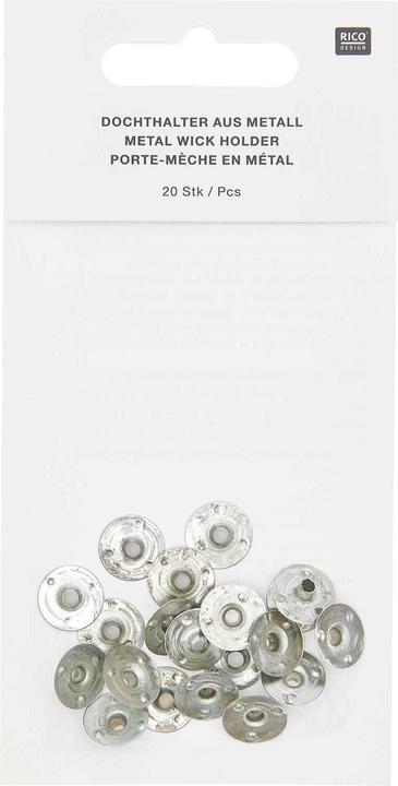 Produktbild Rico Design Kerzendocht Halter Stahl, 20 Stück