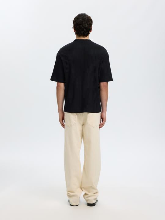 Produktbild Selected Geripptes Relaxed Fit T-Shirt (M)