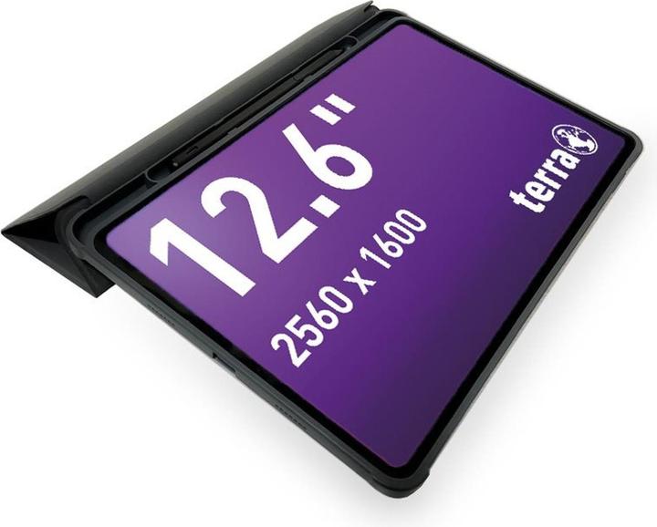 Actual product image Wortmann TERRA PAD 1201 12.6/" OLED/2560x1600/8GB/256G/LTE/A (4G, 12.60", 256 GB, Charcoal)