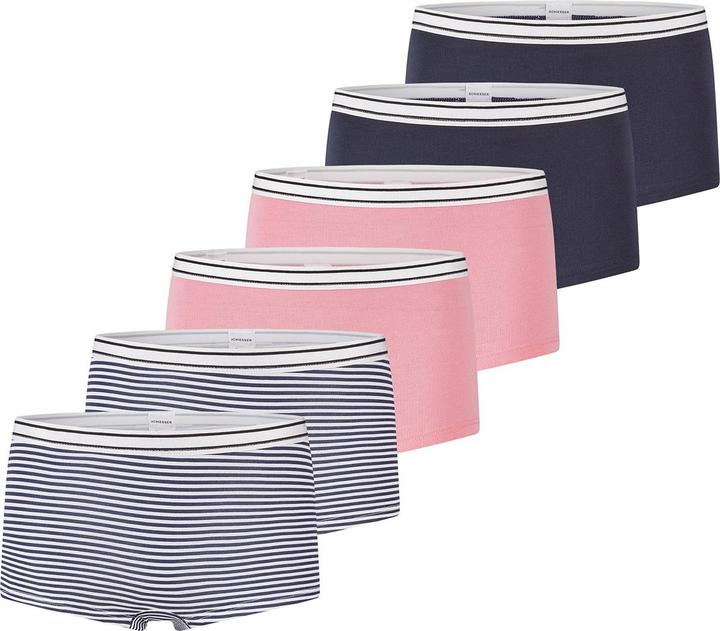 Immagine prodotto Schiesser Confezione da 6 pantaloncini in cotone biologico 95/5 per ragazze adolescenti (140, confezione da 6)