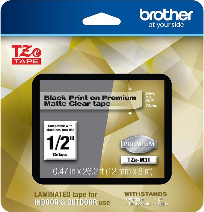 Immagine prodotto Brother P-Touch (1.20 cm, Nero)
