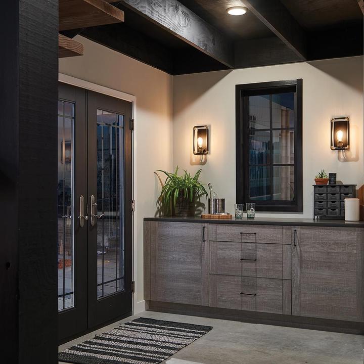 Immagine prodotto Elstead Lighting Applique Imahn E27 nero e ottone naturale (E27, IP20)