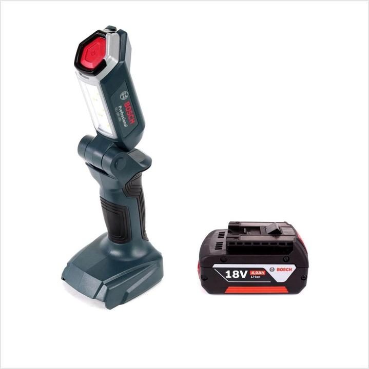 Produktbild Bosch Professional GLI 18V-300 Akku Lampe + 1x GBA 18 V 4,0 Ah Akku - ohne Ladegerät (300 lm)
