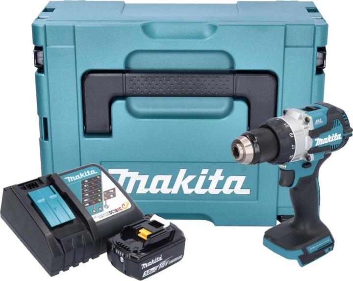 Immagine prodotto Makita DHP 489 RF1J Trapano a percussione a batteria 18 V 73 Nm brushless + 1x batteria ricaricabile 3,0 (Batteria ricaricabile)