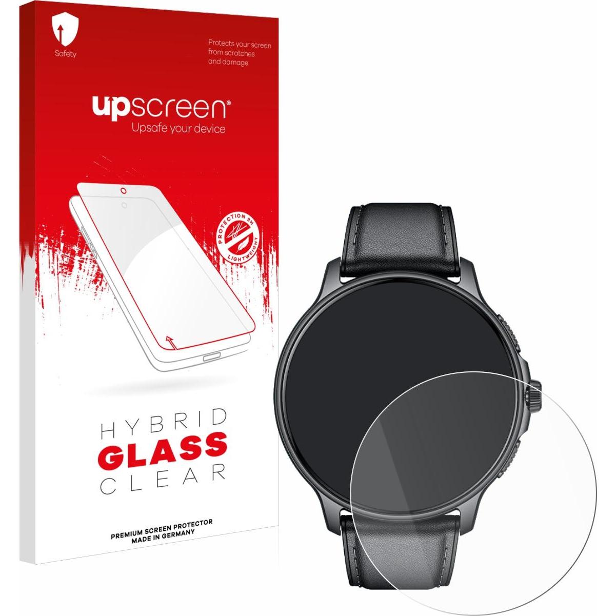 upscreen Schutzglas Schutzfolie Displayschutz Display Schutz Glas Folie klar, Smartwatch Schutzfolie, Transparent