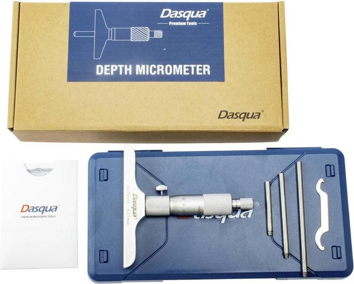 Immagine prodotto Dasqua Micrometro di profondità con asta intercambiabile, 0-75 mm