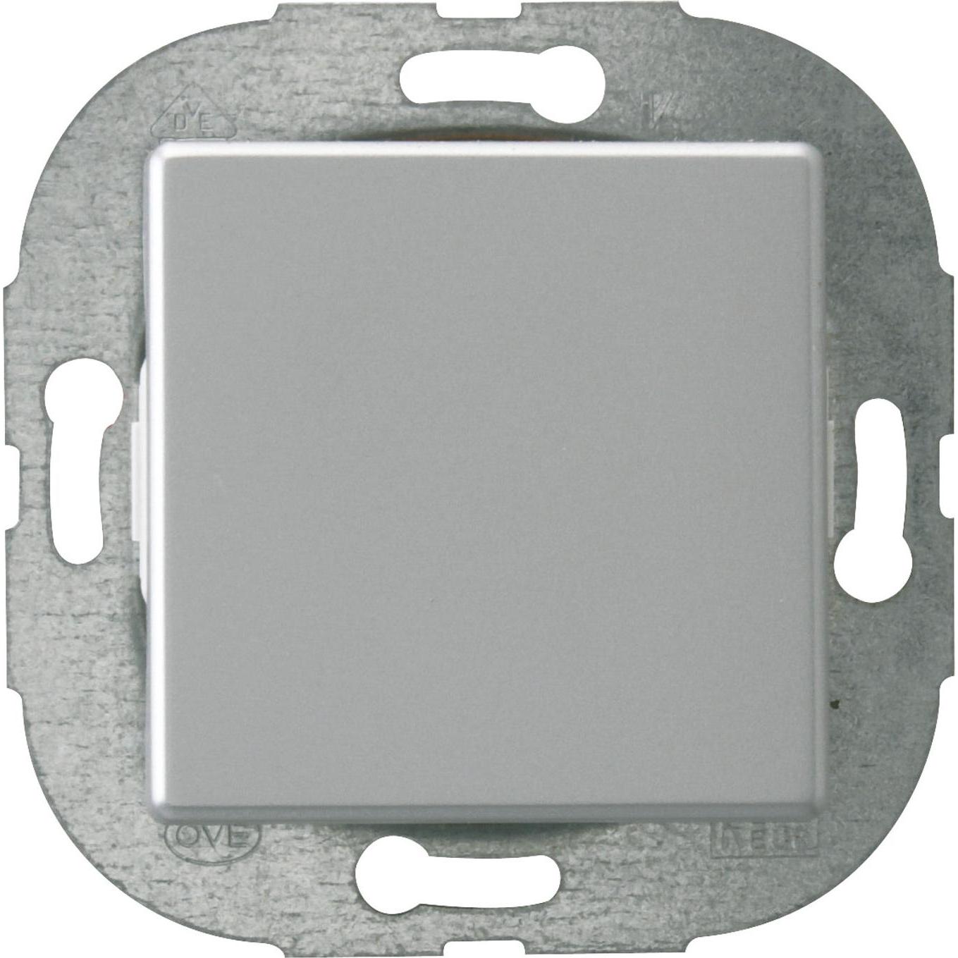 REV Düwi StandardQuadro Kreuzschalter silber AL, Taster + Schalter, Silber