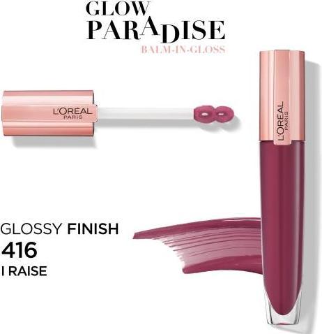 Actual product image L'Oréal Paris Brilliant Signature Plumping Gloss Lip Gloss 7 ml 416 Raise (416 Raise)
