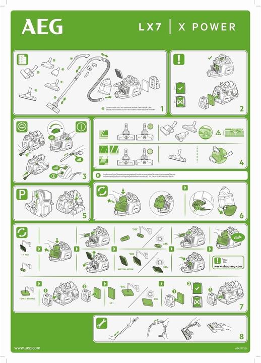 Image du produit AEG LX7-2-CR-A Cylindre à vide sec Sans sac