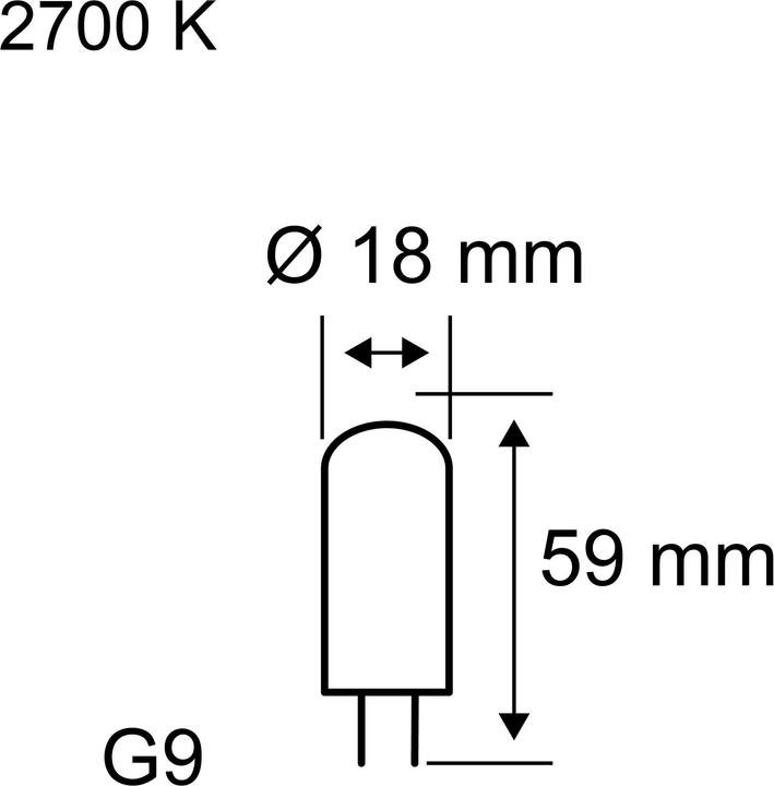 Productafbeelding Paulmann LED standaard lamp (G9, 4.20 W, 550 lm, 1 x, E)