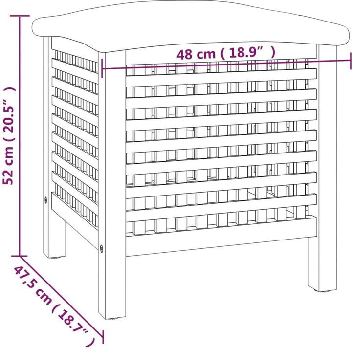 Actual product image vidaXL Badhocker