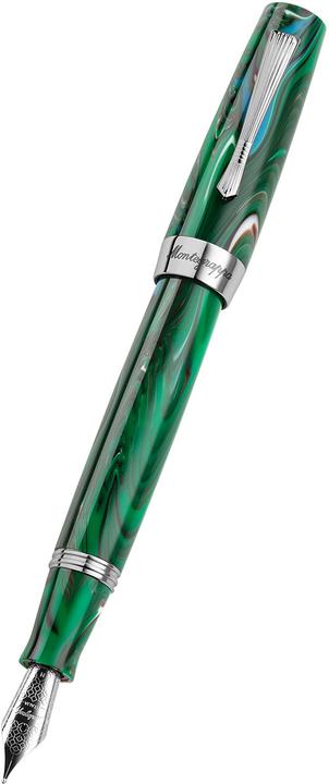 Actual product image Montegrappa Ise2r3ag mg Fountain Pen, Elmo 02 Cortina, M Steel Nib (Green, 1x)